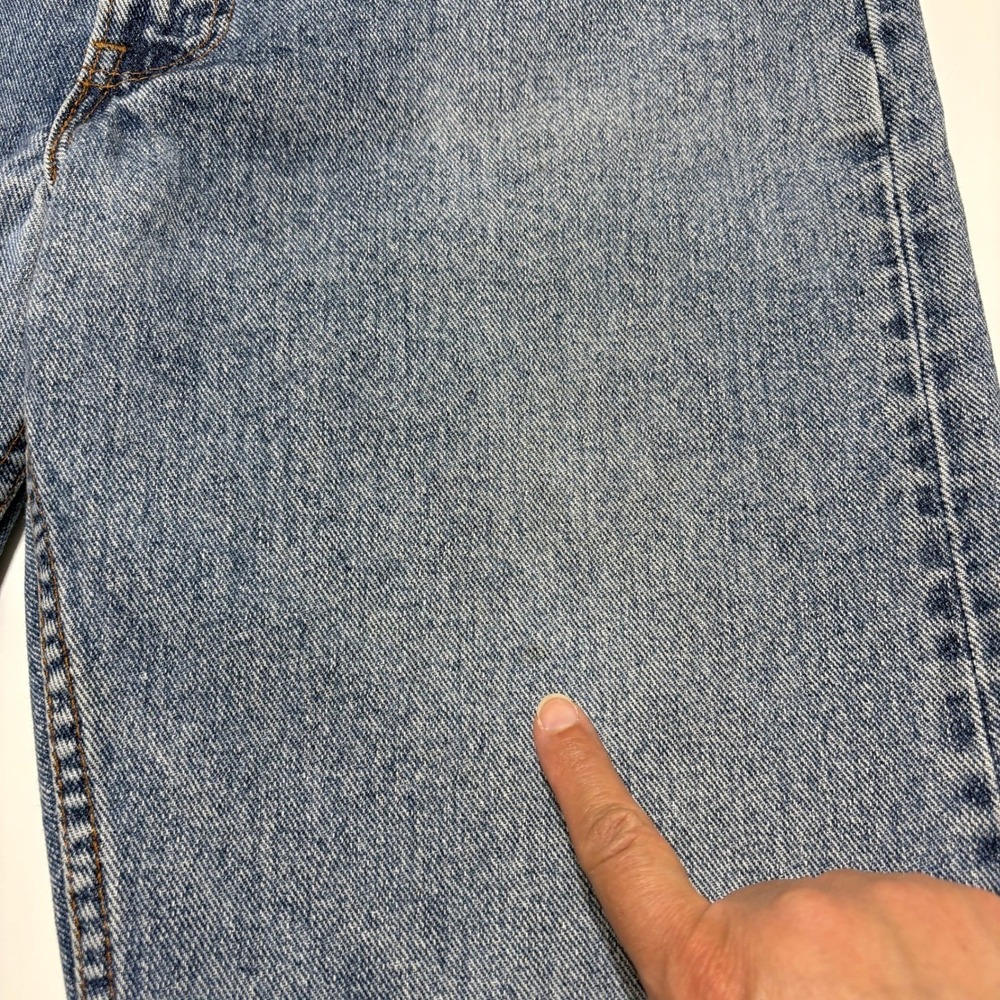 Vintage Levis Men Red Tab 505 Jeans 38X34 Blue Light Wash High Rise Straight Leg - Picture 14 of 16